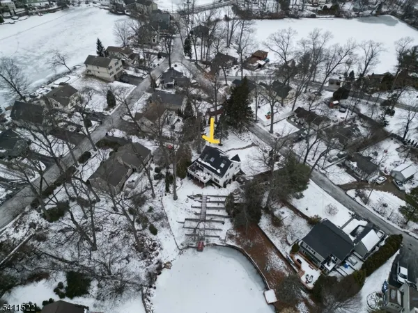 a view of a town with pier