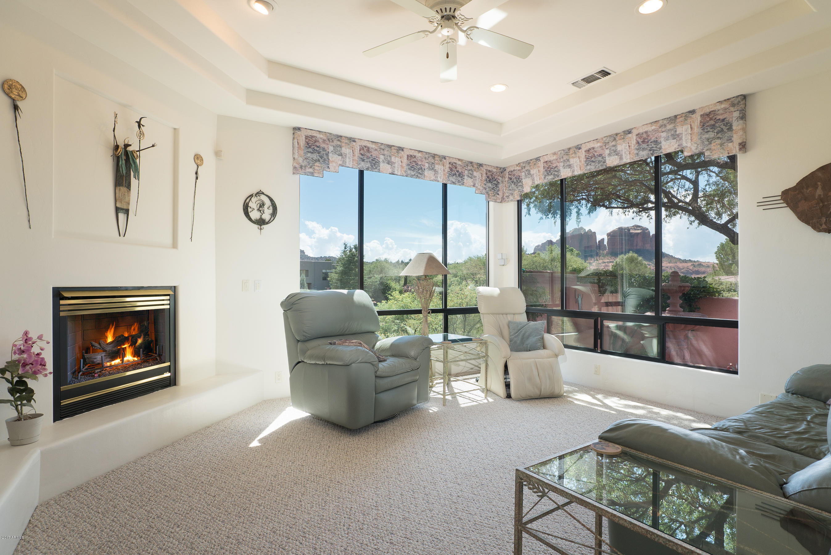 350 Indian Cliffs Road Sedona, AZ 86336 - Photo 6 of 19 Living Room With Red Rock Views