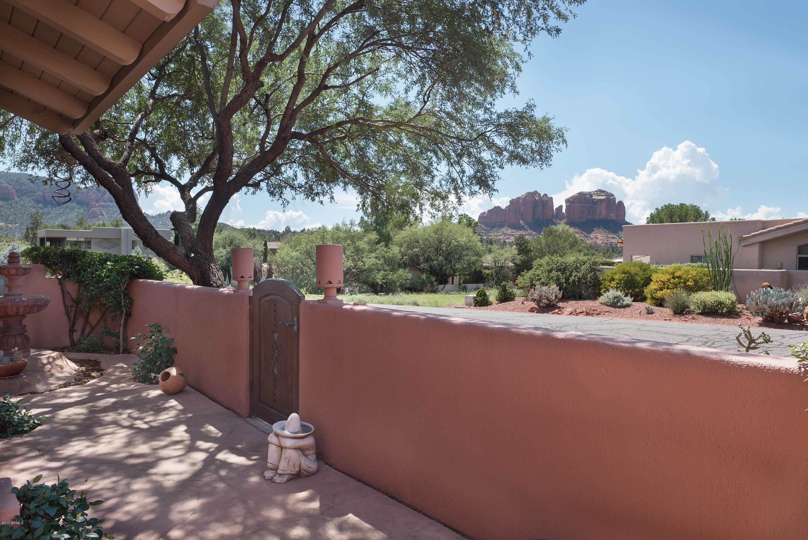 350 Indian Cliffs Road Sedona, AZ 86336 - Photo 7 of 19 Courtyard With Views Of Cathedral Rock