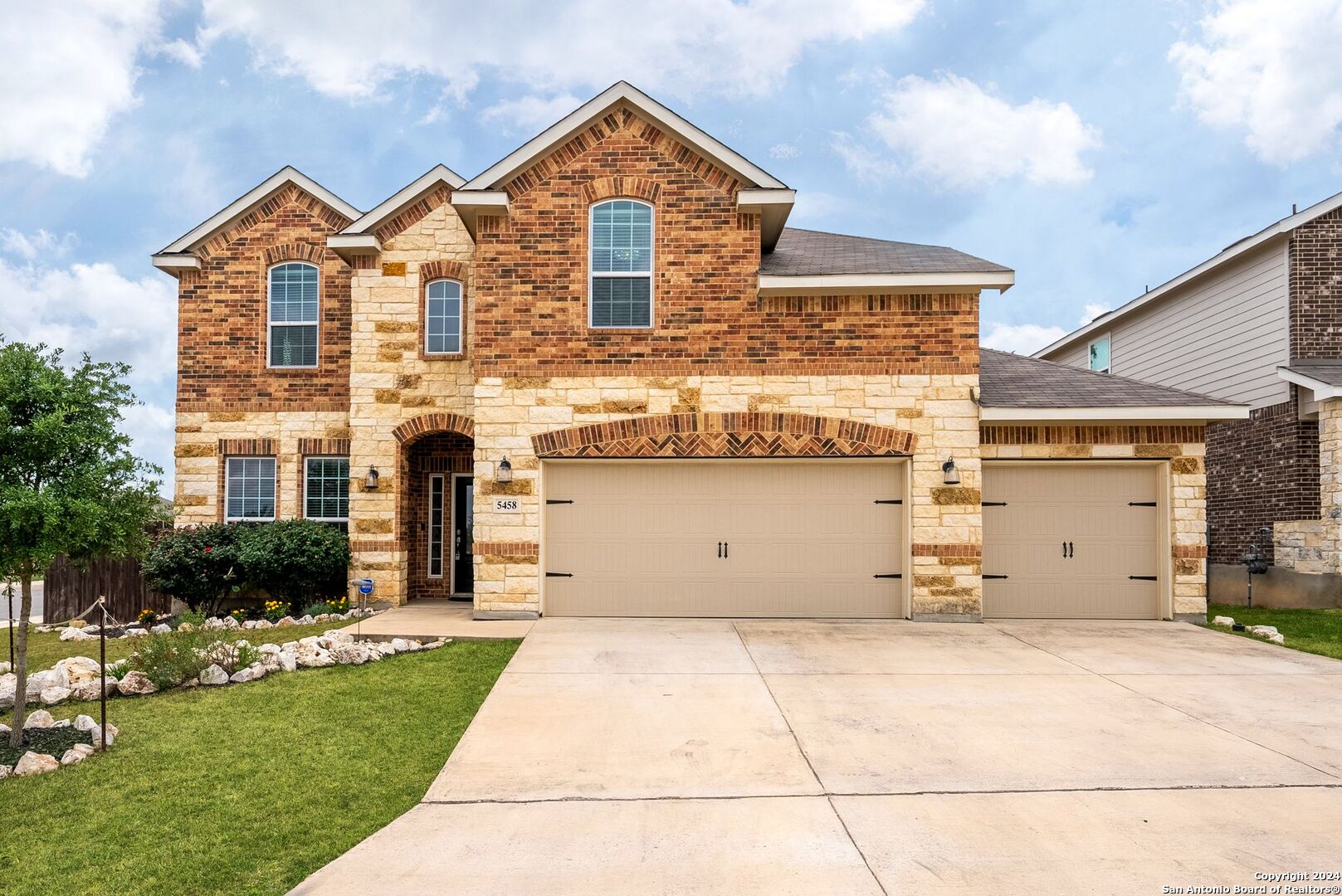 5458 Black Walnut Bulverde, TX 78163 - Photo 1 of 1 a front view of a house with a yard