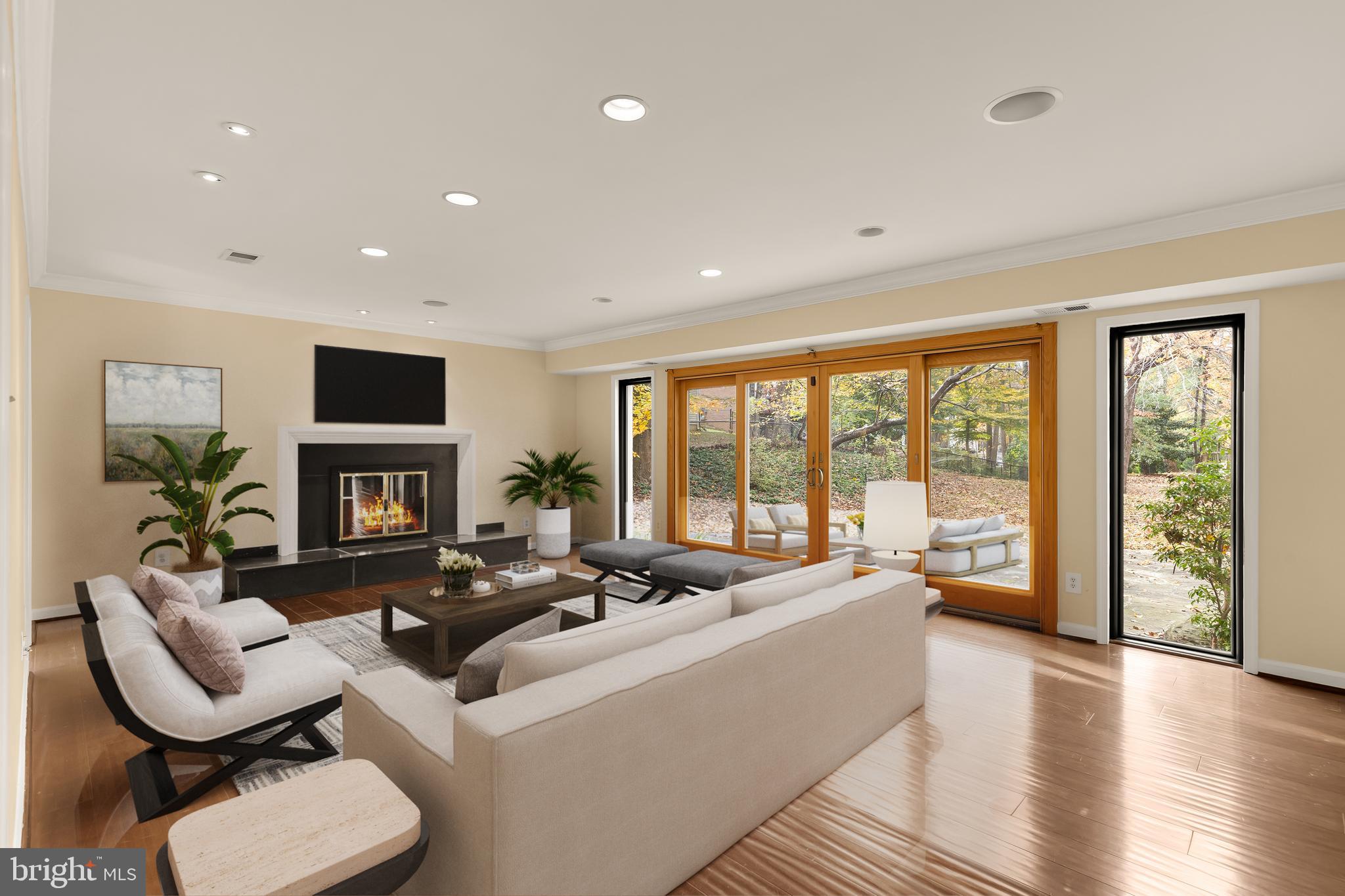 1434 Kirby Road McLean, VA 22101 - Photo 12 of 53 a living room with fireplace furniture and a large window