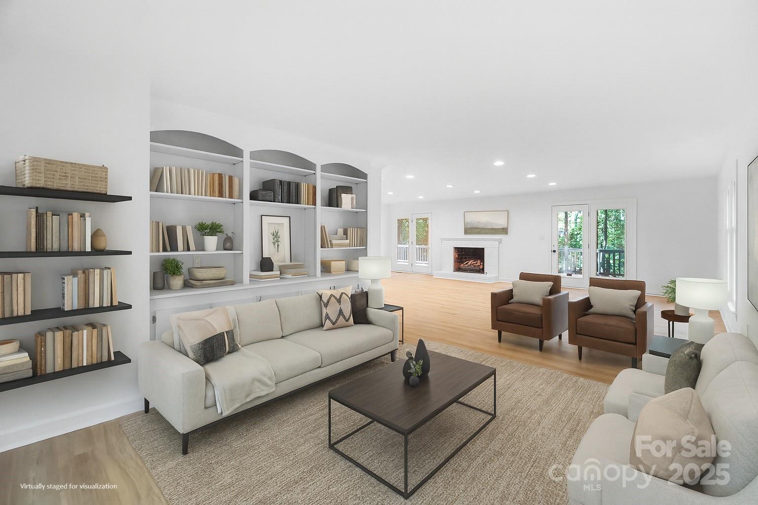 3323 Lincoln Lane Gastonia, NC 28056 - Photo 15 of 47 a living room with furniture and a book shelf