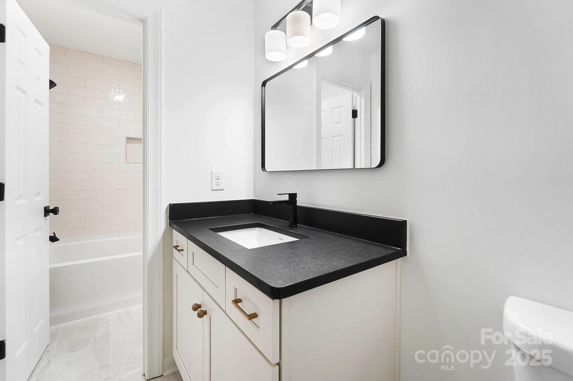 3323 Lincoln Lane Gastonia, NC 28056 - Photo 28 of 47 a bathroom with a sink vanity and a mirror