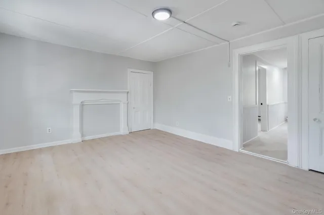 an empty room with a window