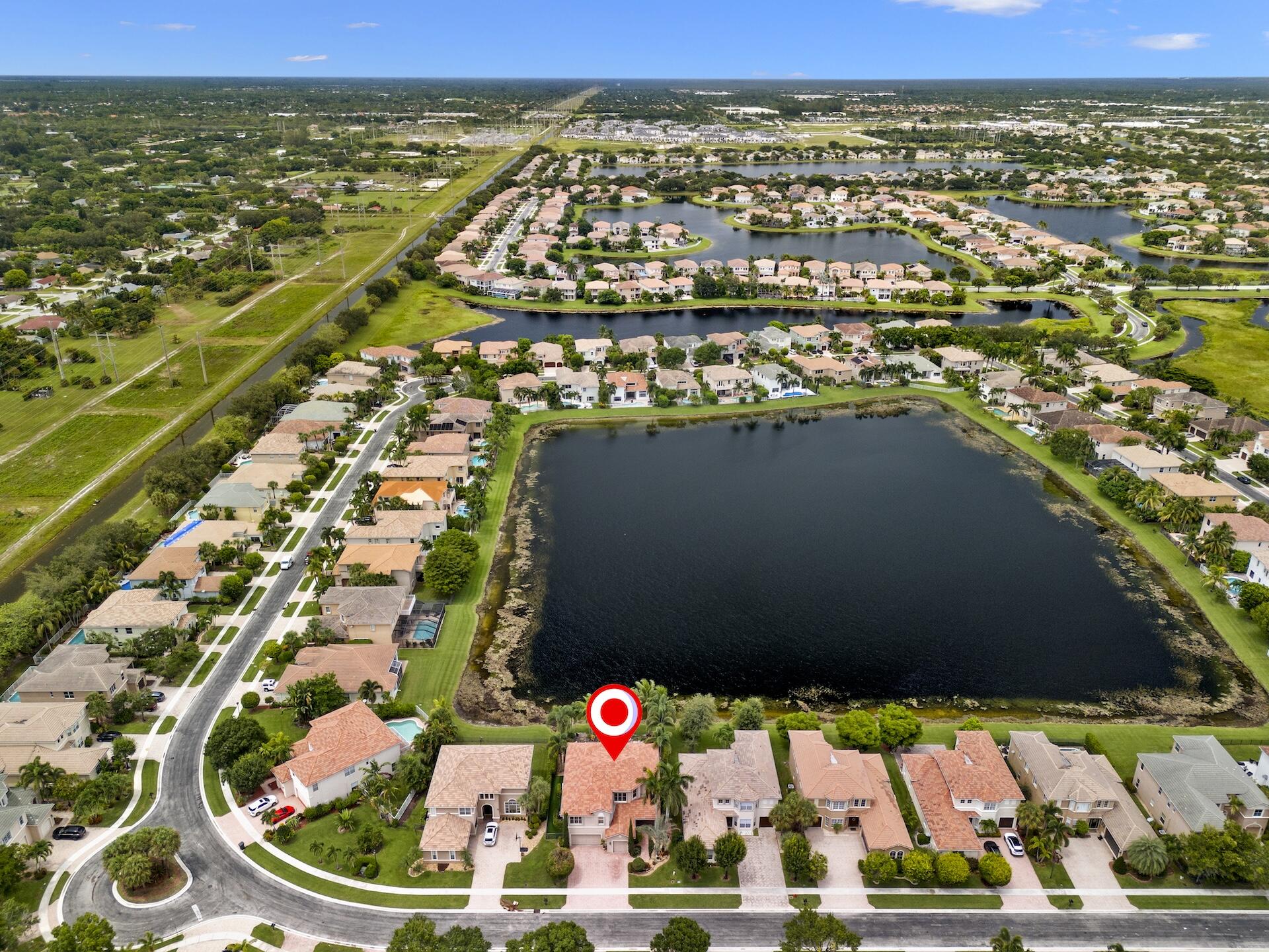 1336 Beacon Circle Wellington, FL 33414 - Photo 38 of 40 aerial lake