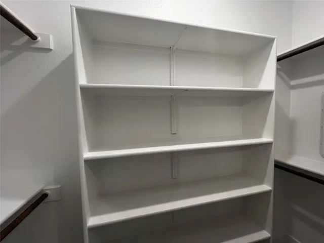 a close view of closet