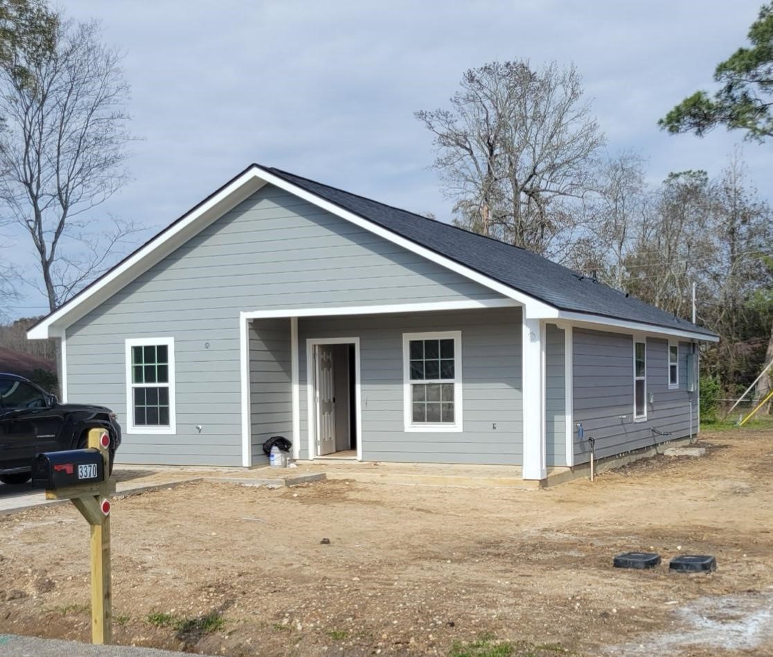 a backyard of a house