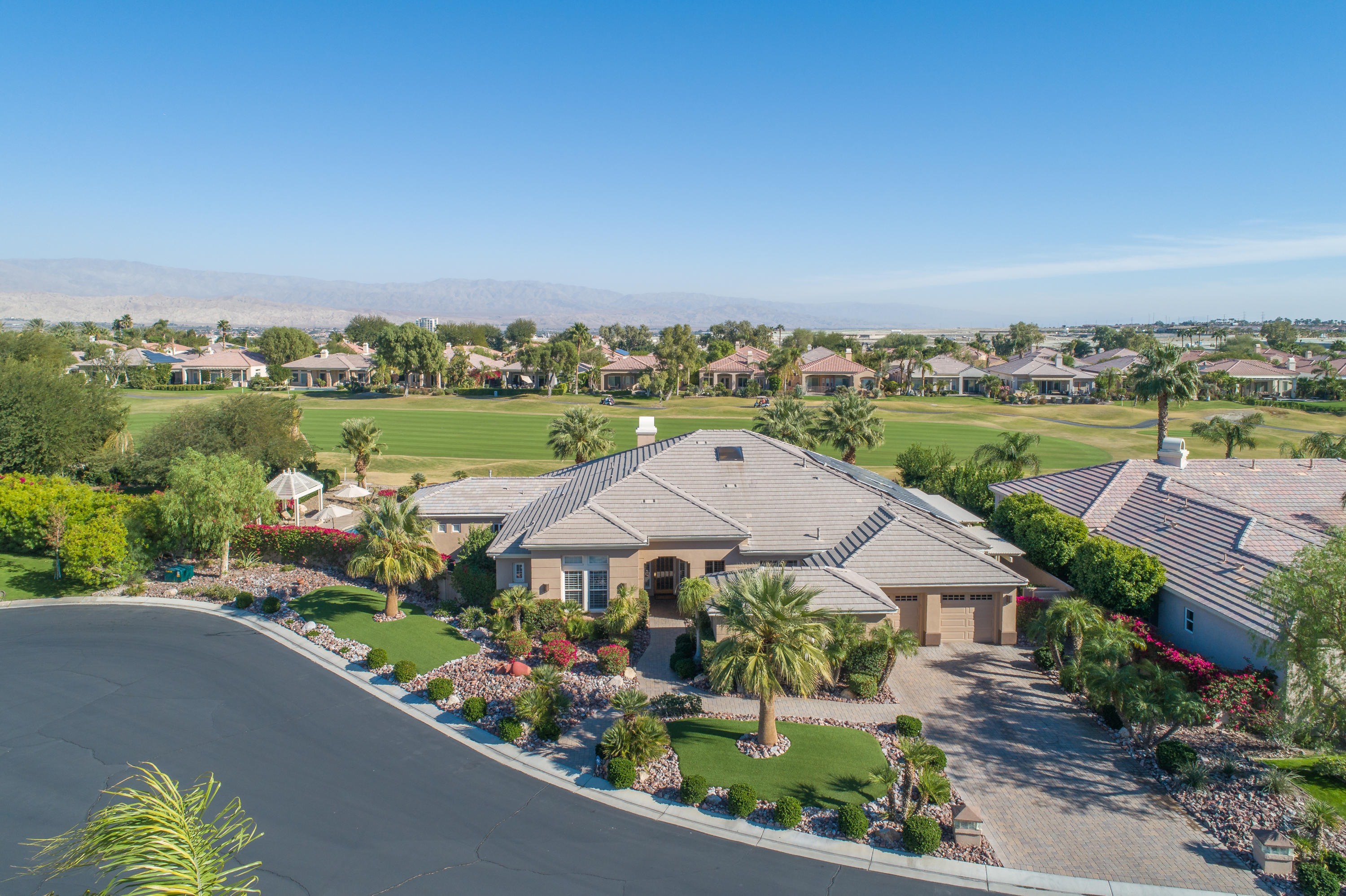 4 Vía Verde Rancho Mirage, CA 92270 - Photo 34 of 63 an aerial view of a house with a garden