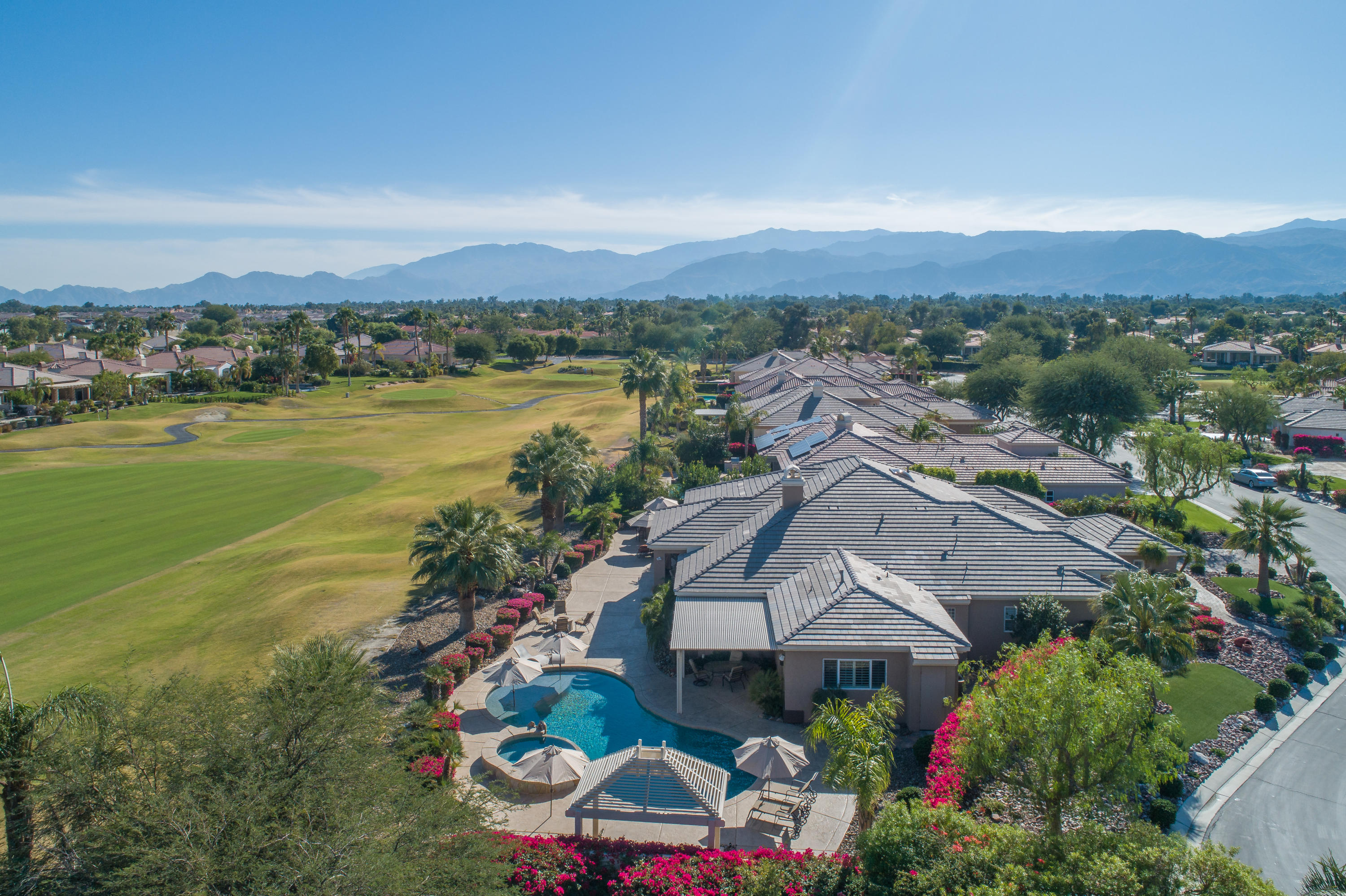 4 Vía Verde Rancho Mirage, CA 92270 - Photo 42 of 63 an aerial view of houses with outdoor space and ocean view