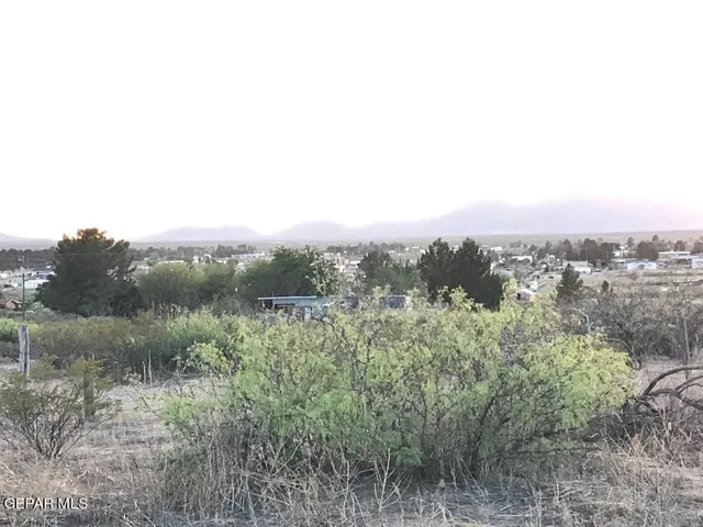 a view of a city from a corridor