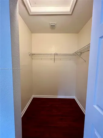 a view of small space with racks on the wall