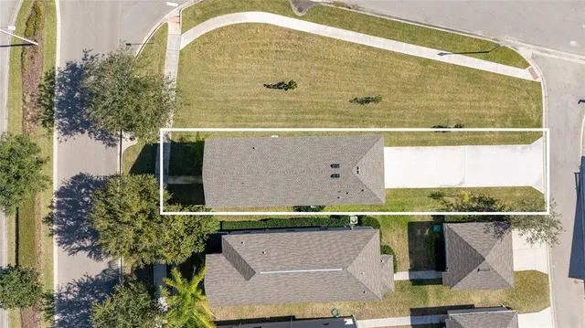 an aerial view of multiple house