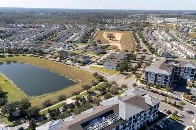 a view of a city and lake