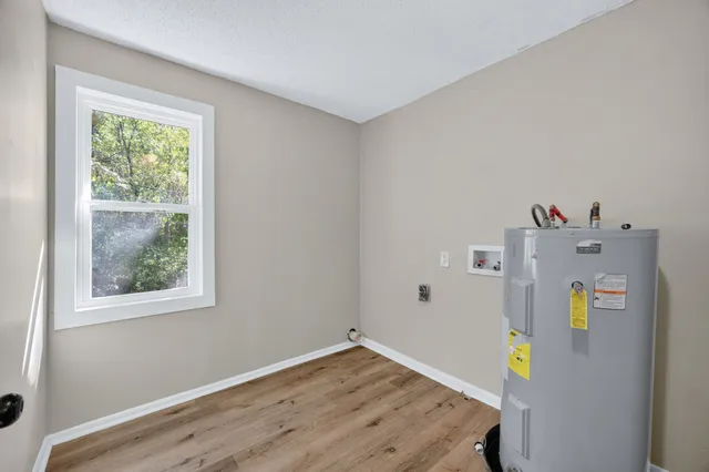 a view of kitchen with a window
