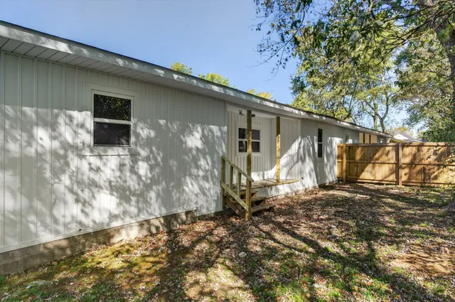 a backyard of a house