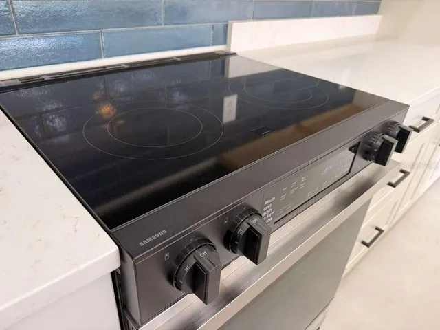 a close view of stove