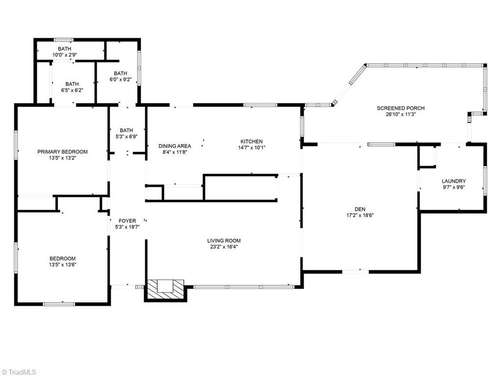 1126 Trogdon Drive Eden, NC 27288 - Photo 33 of 33 Main Level Floor plan