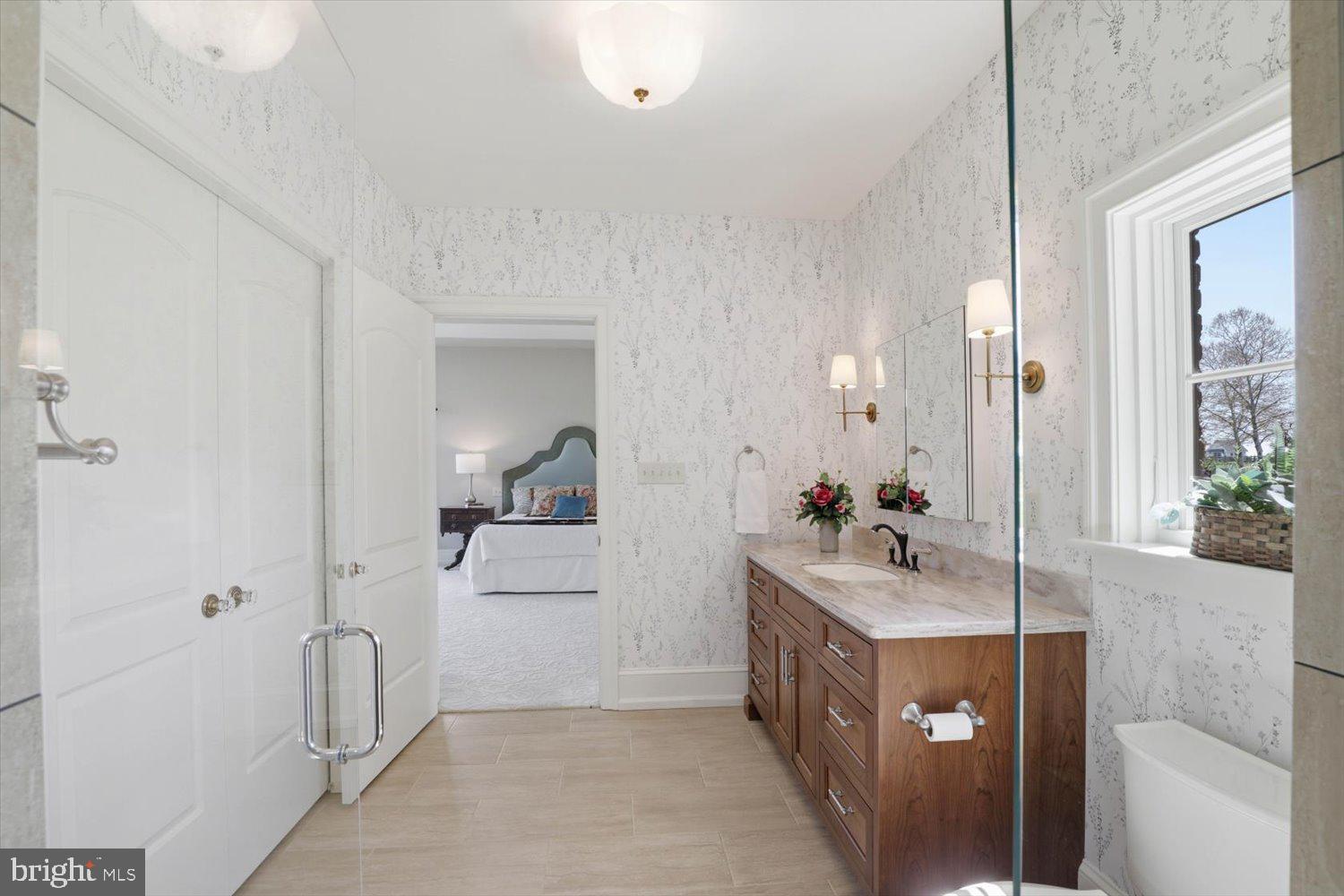 128 Kindts Corner Road Shoemakersville, PA 19555 - Photo 40 of 75 a bathroom with a sink a toilet and mirror