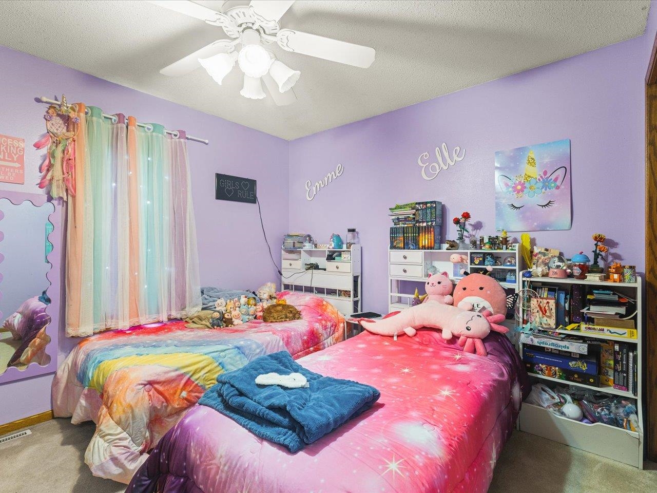 1101 Drexel Road Lake Summerset, IL 61019 - Photo 22 of 34 a bedroom with bed and paintings on the wall