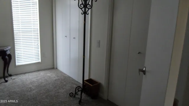 a view of a closet area