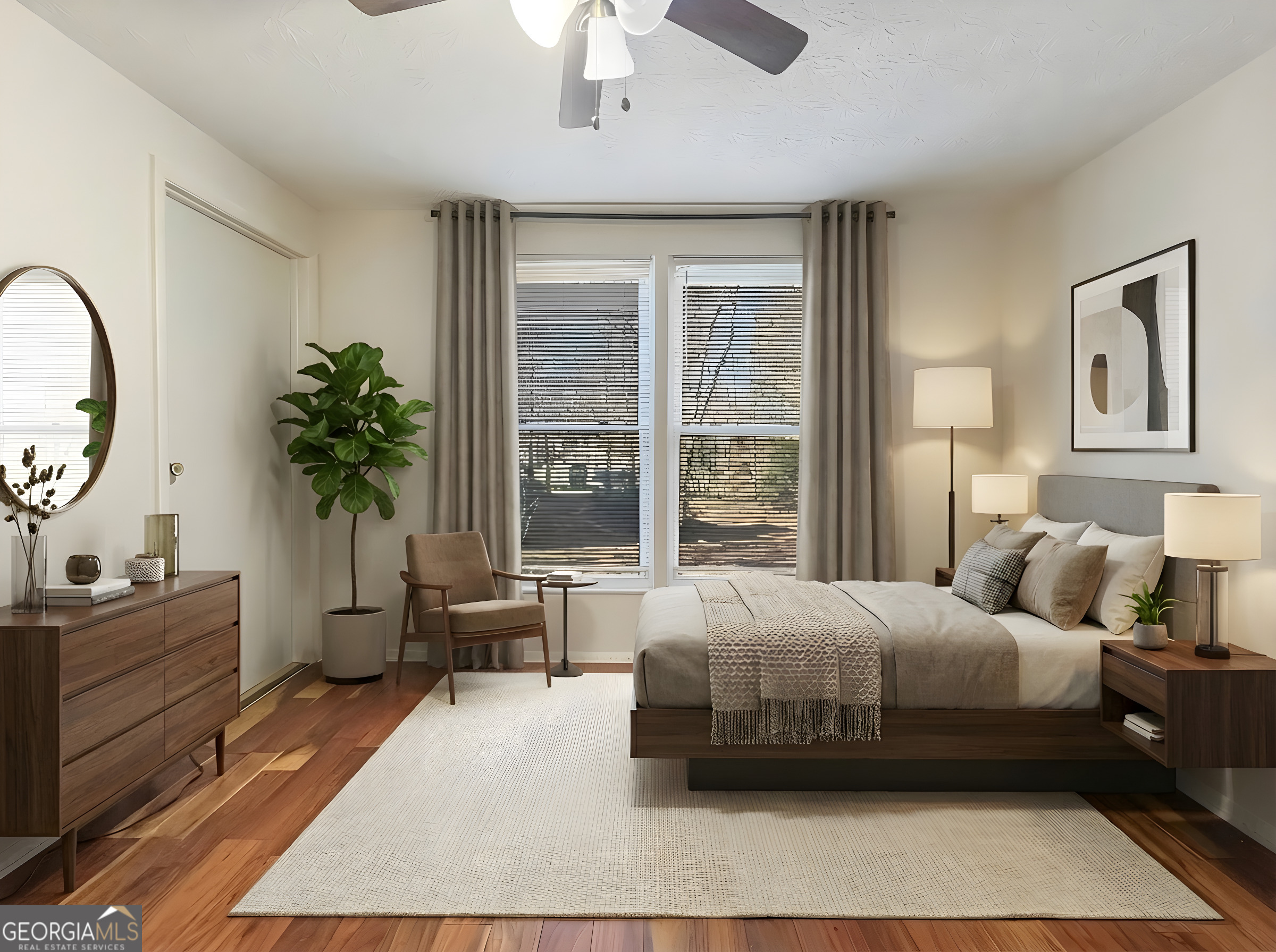 6379 Wedgeview Court Tucker, GA 30084 - Photo 3 of 16 a bedroom with a large bed and a potted plant