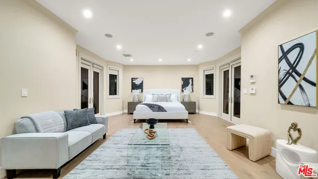 a view of a livingroom with a chandelier
