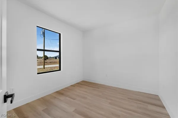 an empty room with a window
