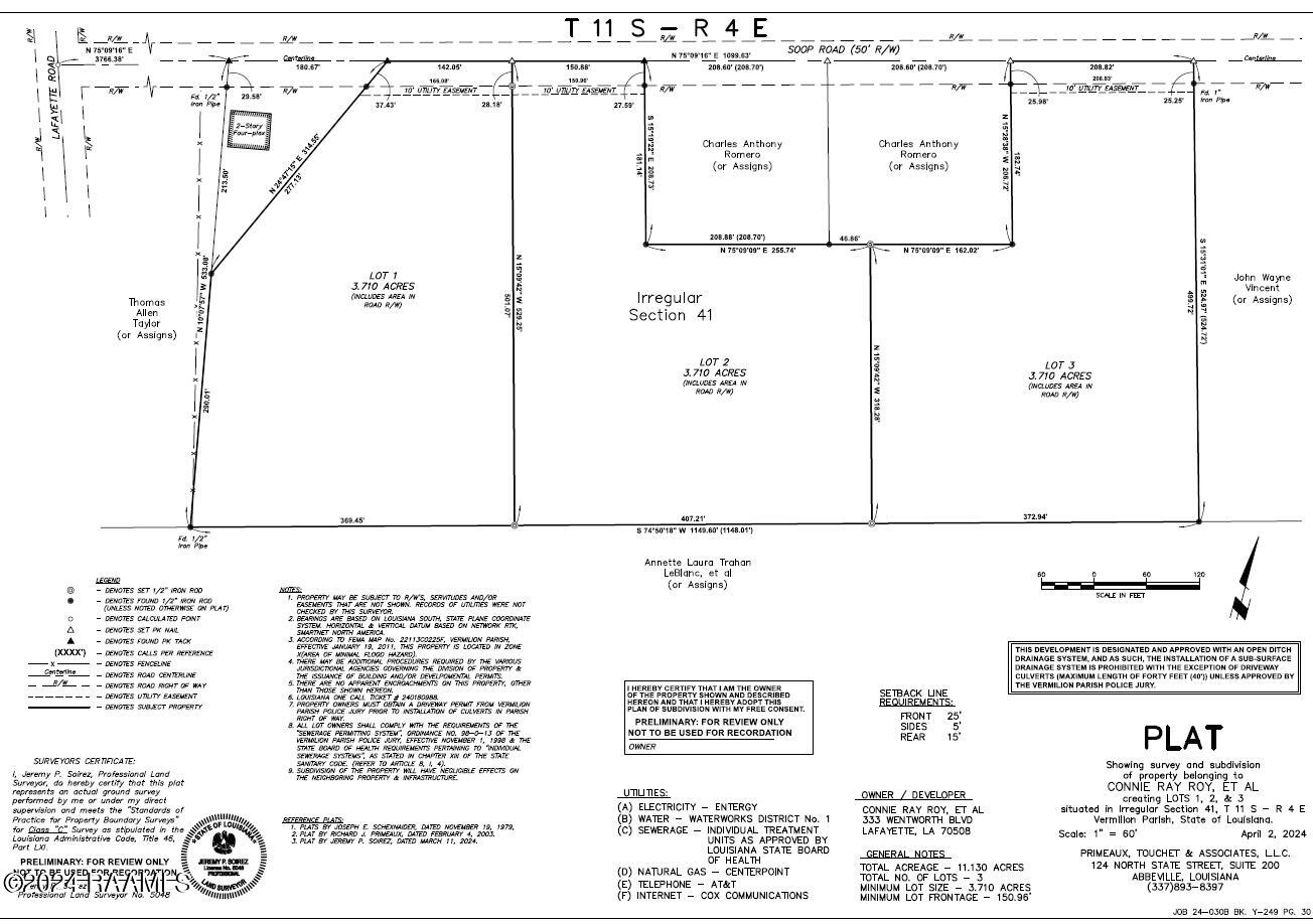 L-2 Soop Road Maurice, LA 70555 - Photo 5 of 5 Survey