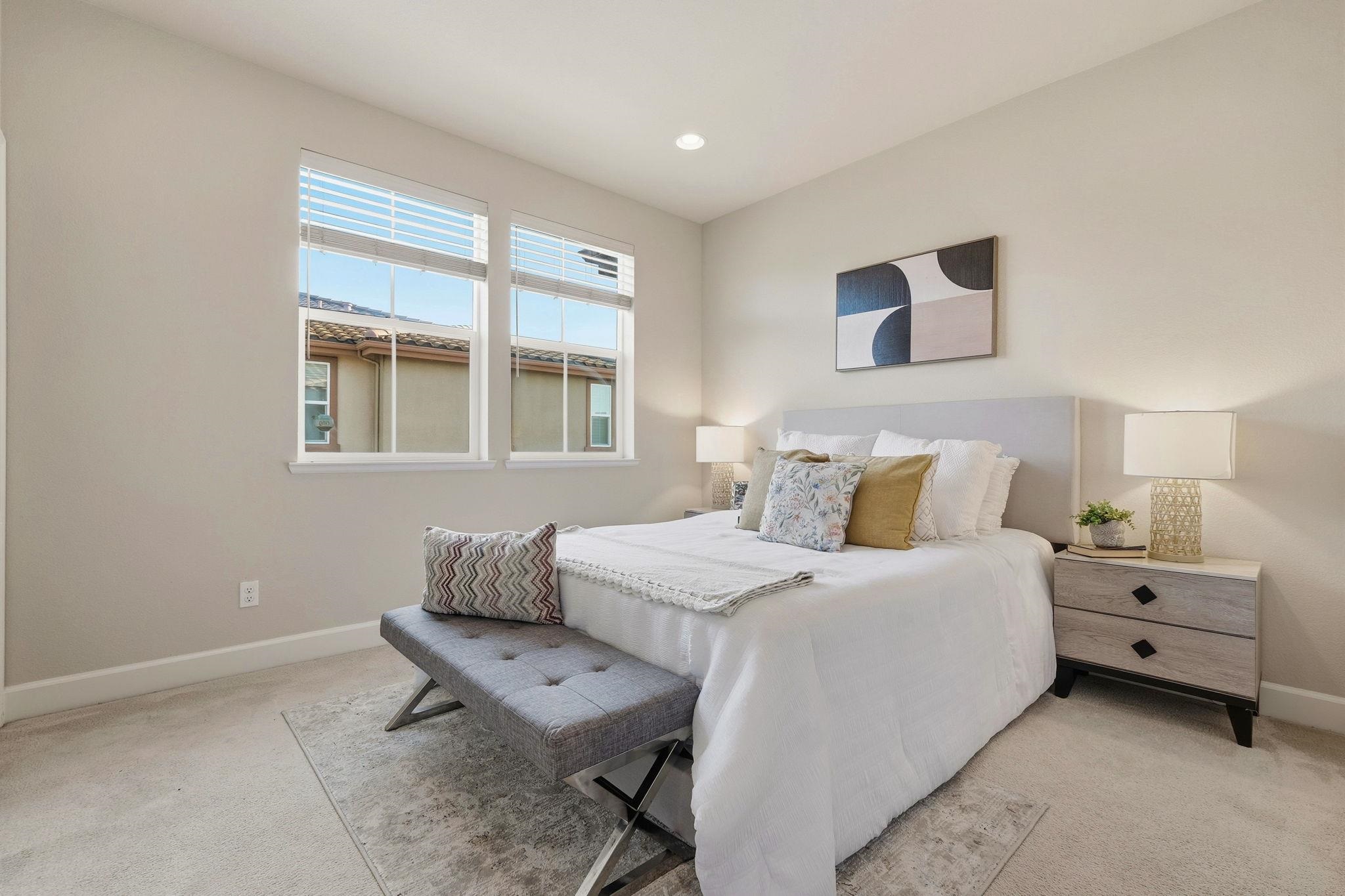 2863 Finca Terrace Fremont, CA 94539 - Photo 17 of 37 a bedroom with a bed and a window