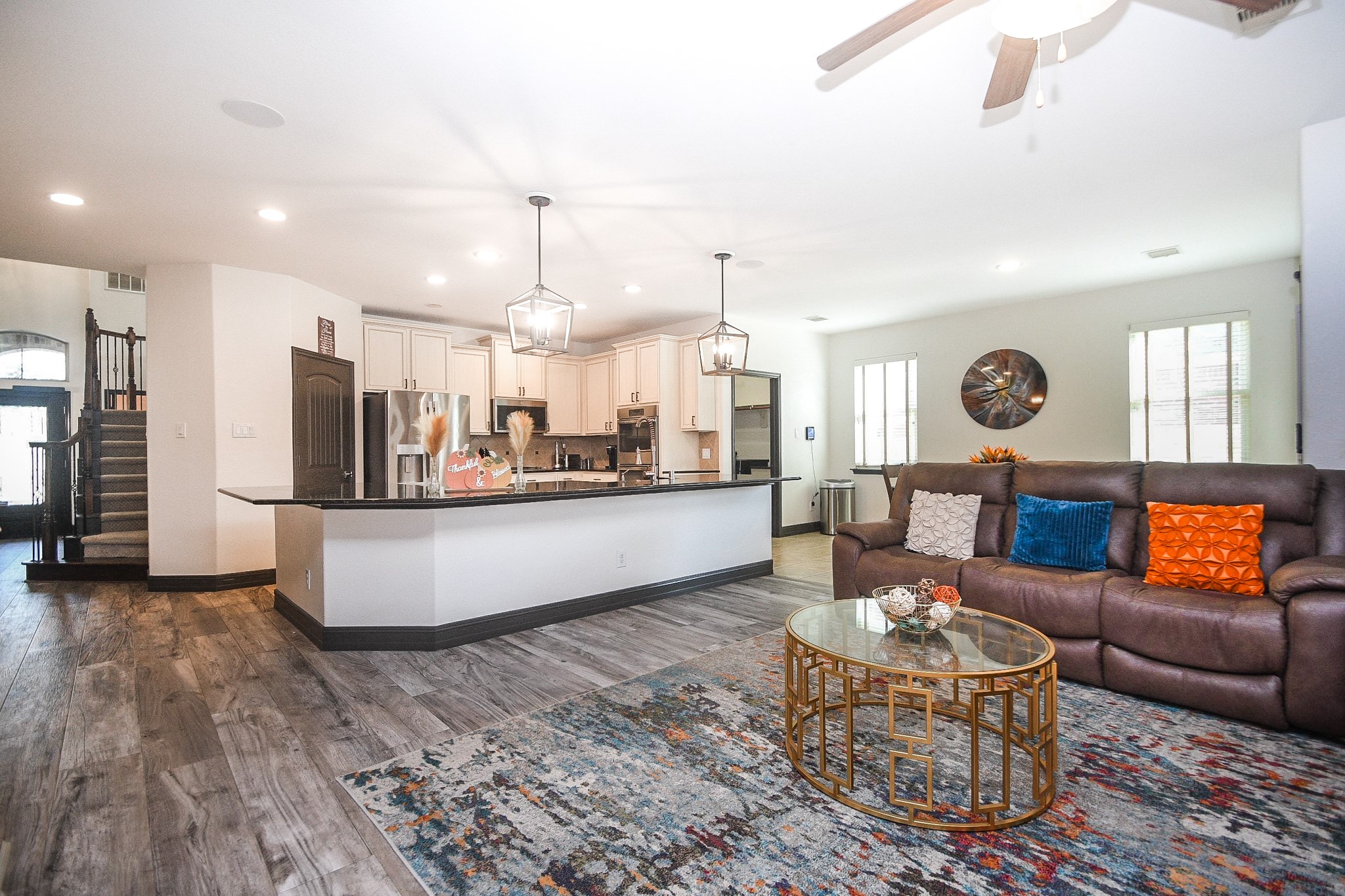 4331 Estes Ridge Lane Katy, TX 77493 - Photo 12 of 42 a living room with furniture and kitchen view