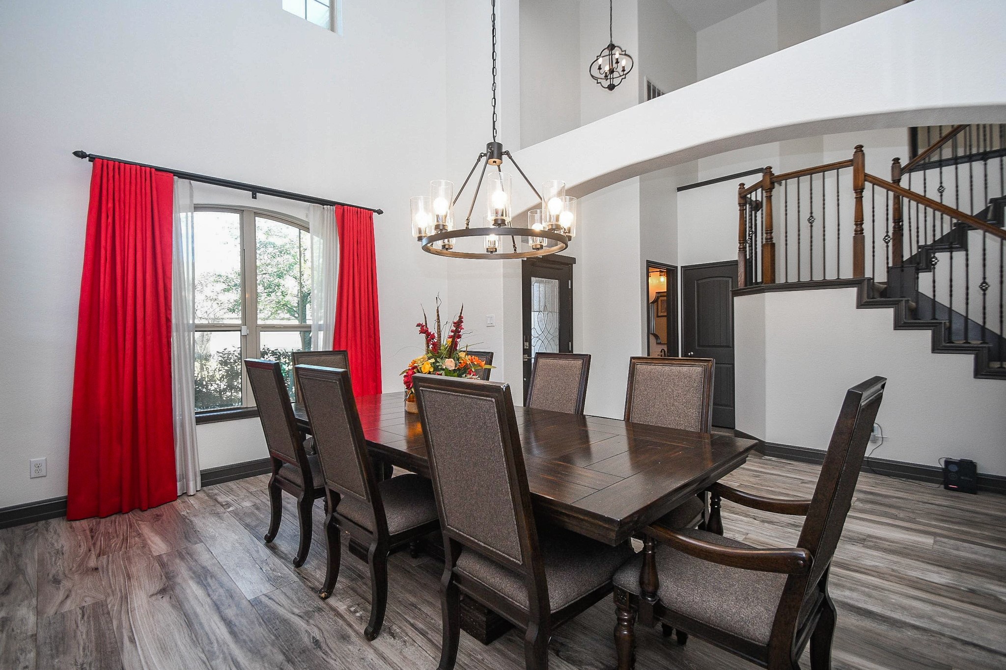 4331 Estes Ridge Lane Katy, TX 77493 - Photo 7 of 42 a view of a dining room with furniture window and wooden floor