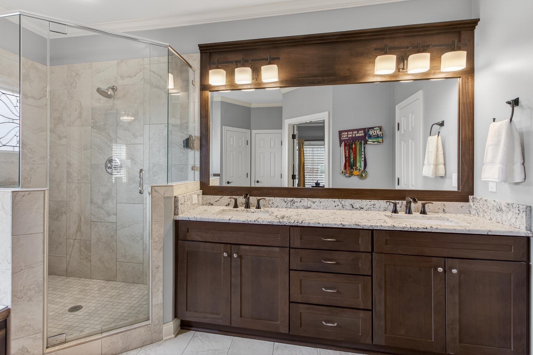 2283 Shrewsbury Run East Collierville, TN 38017 - Photo 2 of 40 a bathroom with a granite countertop sink mirror and double