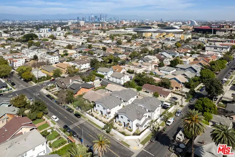 an aerial view of a city