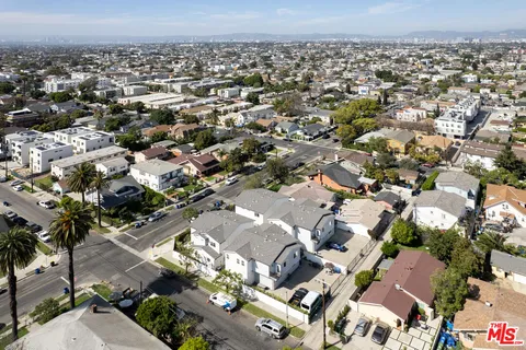an aerial view of a city