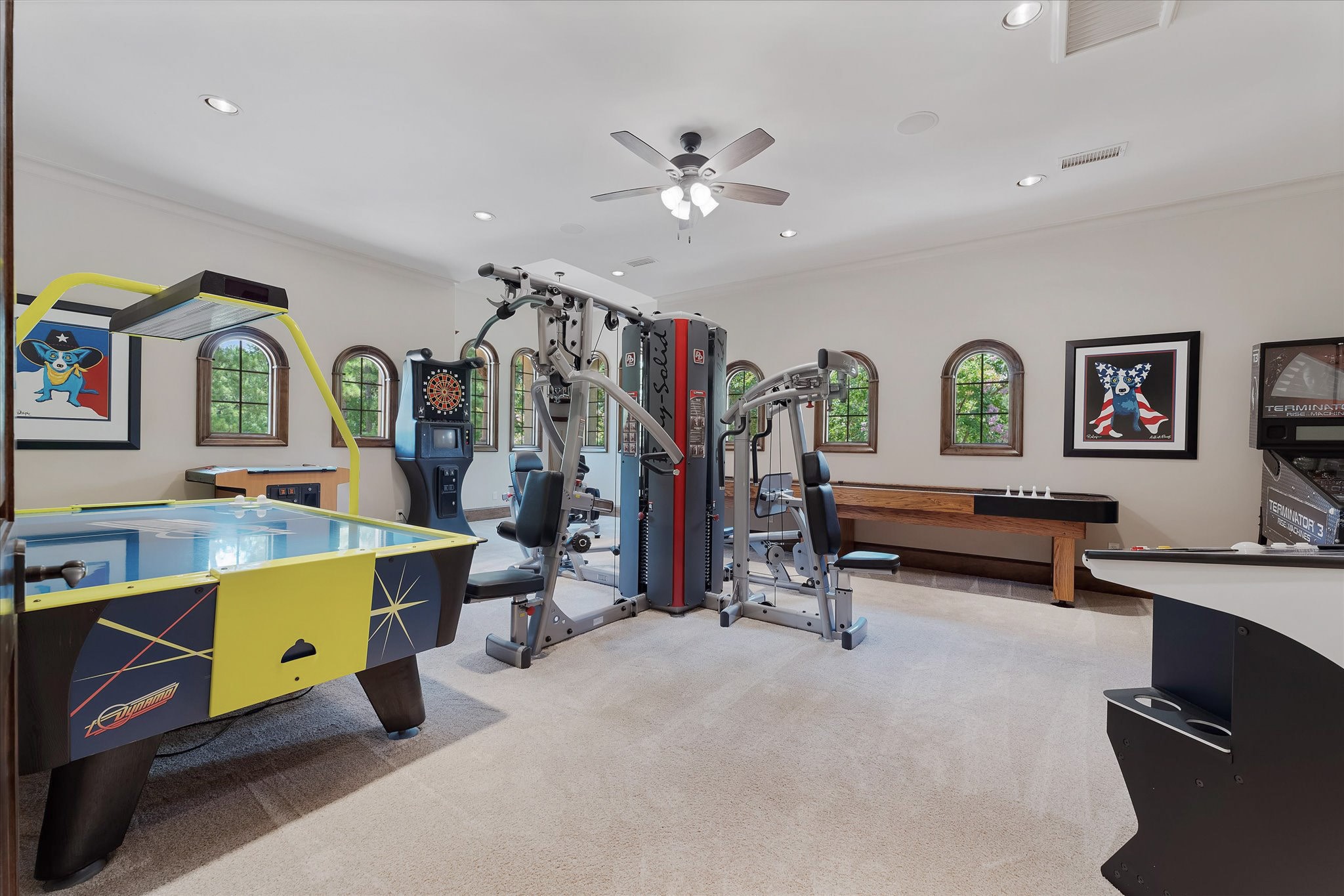 28322 Meadow Forest Magnolia, TX 77355 - Photo 29 of 50 Large game room just off the theater and bar and entertainment space with custom built-ins with cabinets, walk-in closet built-ins.