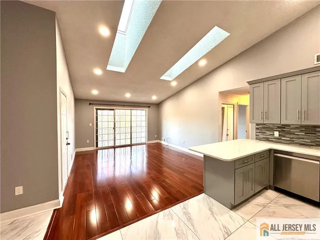 a large hall with lots of counter space