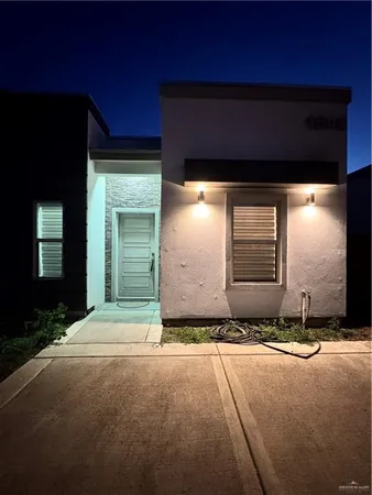 a front view of a house