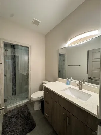 a bedroom with bed