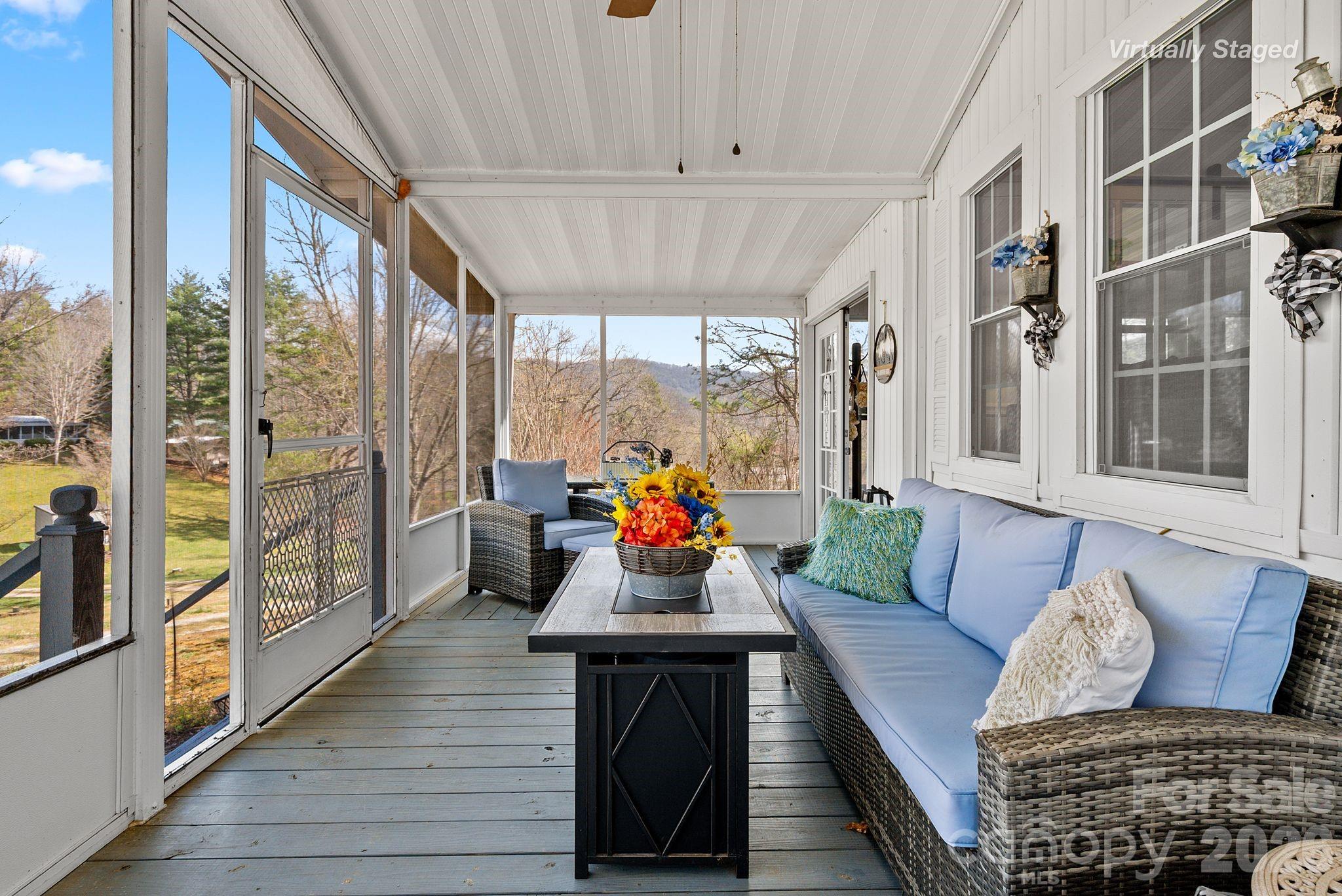 54 South Kimiko Lane Balsam Grove, NC 28708 - Photo 14 of 46 a living room with furniture and a large window