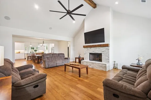 a living room with furniture or fireplace and a flat screen tv