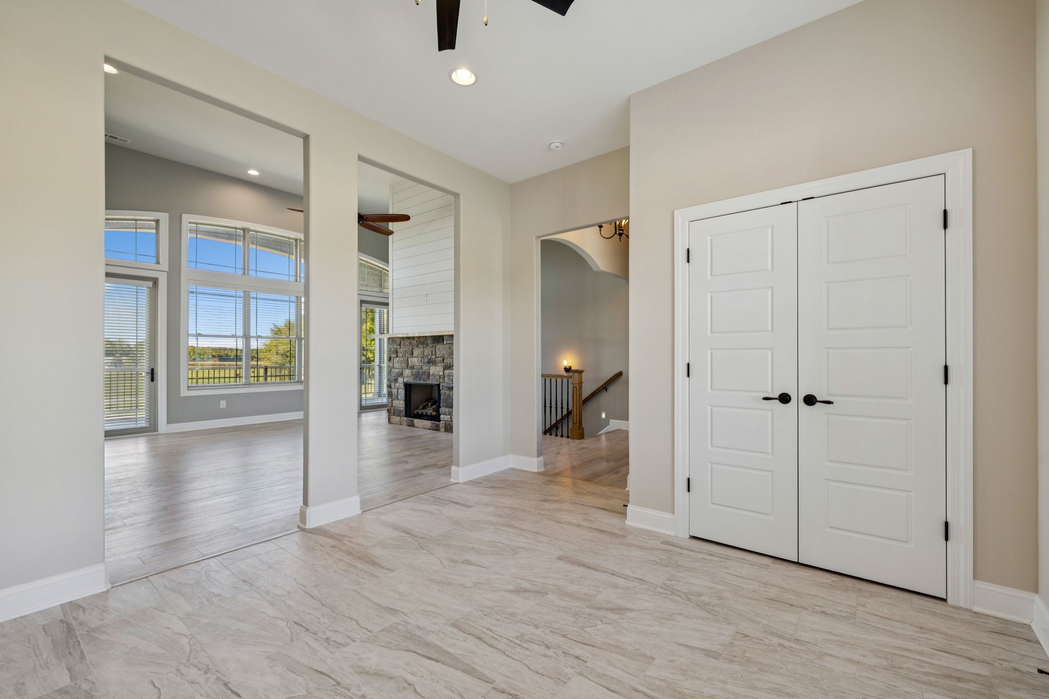 105 Barbara Spears Road Morrison, TN 37357 - Photo 16 of 55 a view of a hallway with wooden floor and closet area