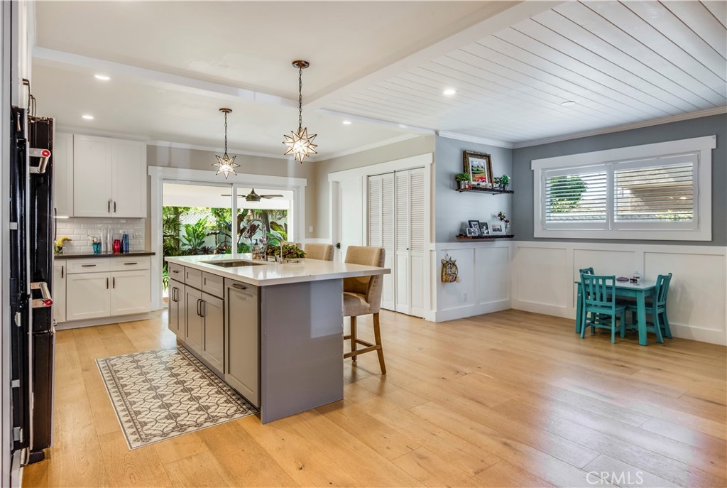2505 Vail Avenue Redondo Beach, CA 90278 - Photo 21 of 41 a kitchen with kitchen island a counter top space a sink stainless steel appliances and cabinets