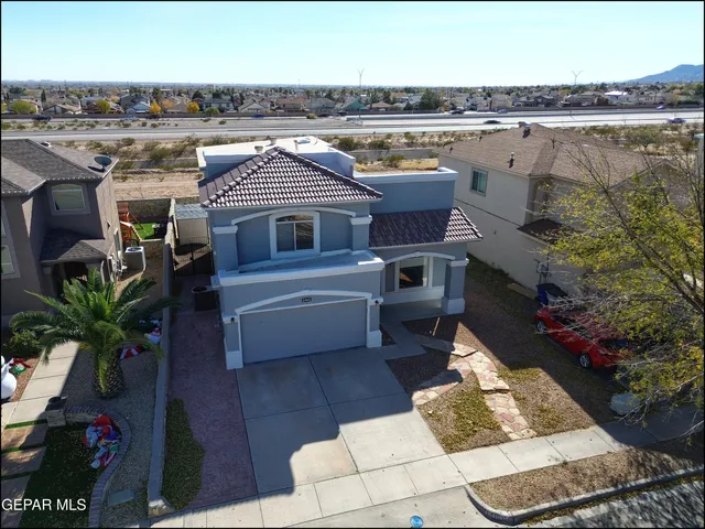 a view of city and mountain