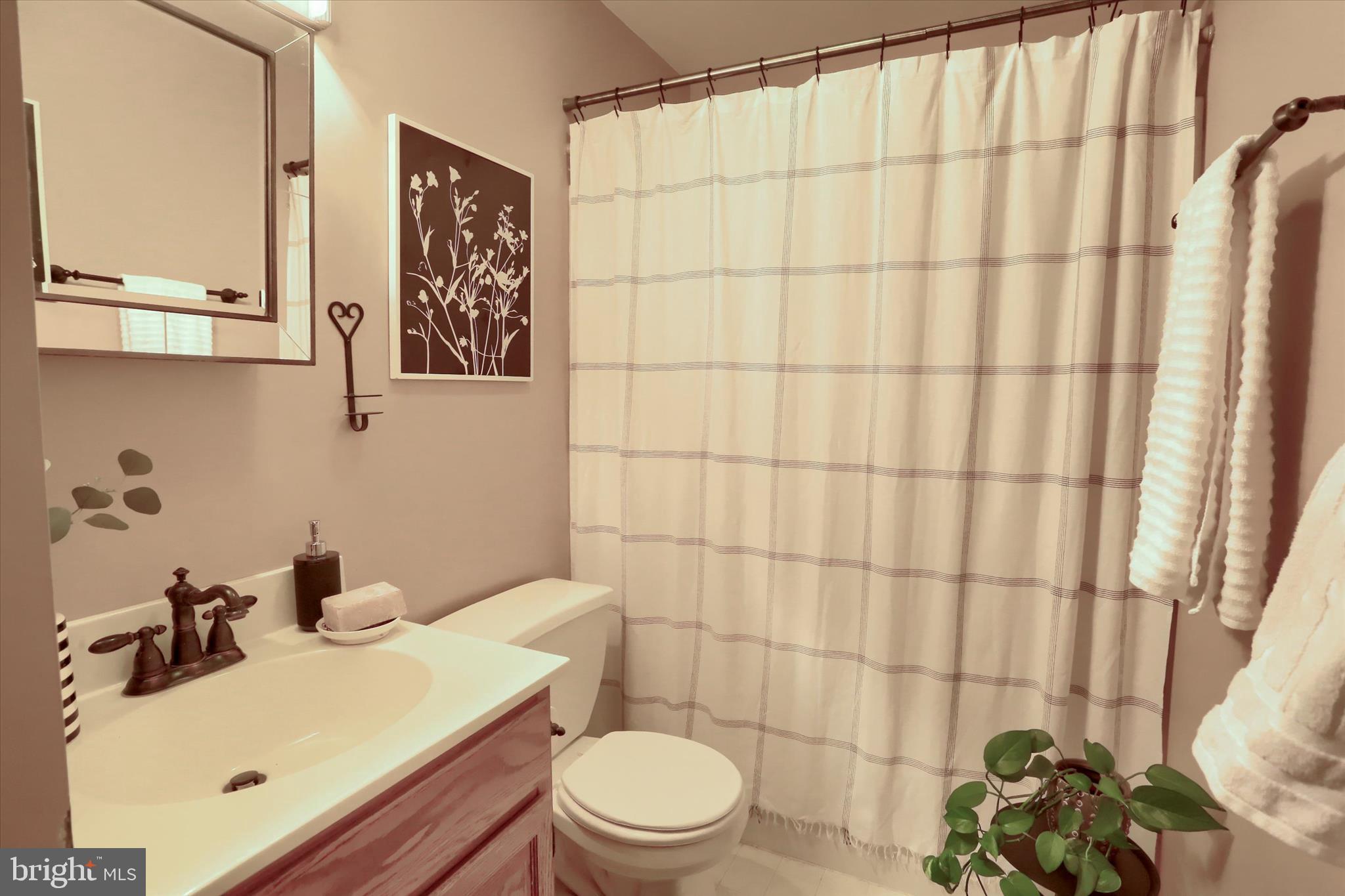 201 Overview Circle West Red Lion, PA 17356 - Photo 22 of 29 a bathroom with a sink a toilet and shower curtain