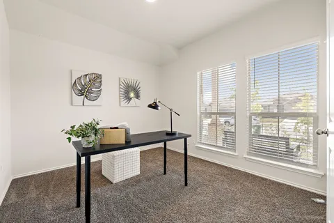 an empty room with a window