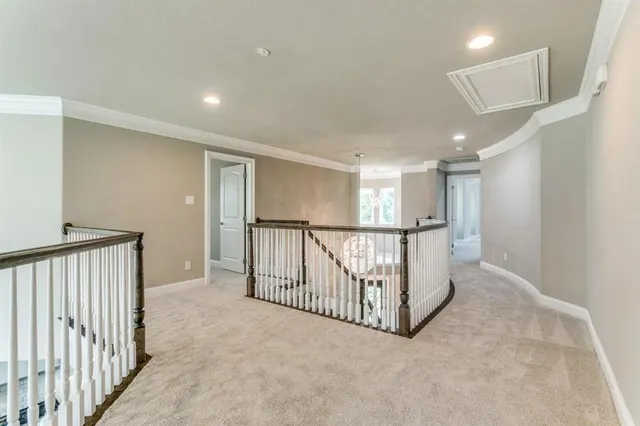 a view of a hallway with window
