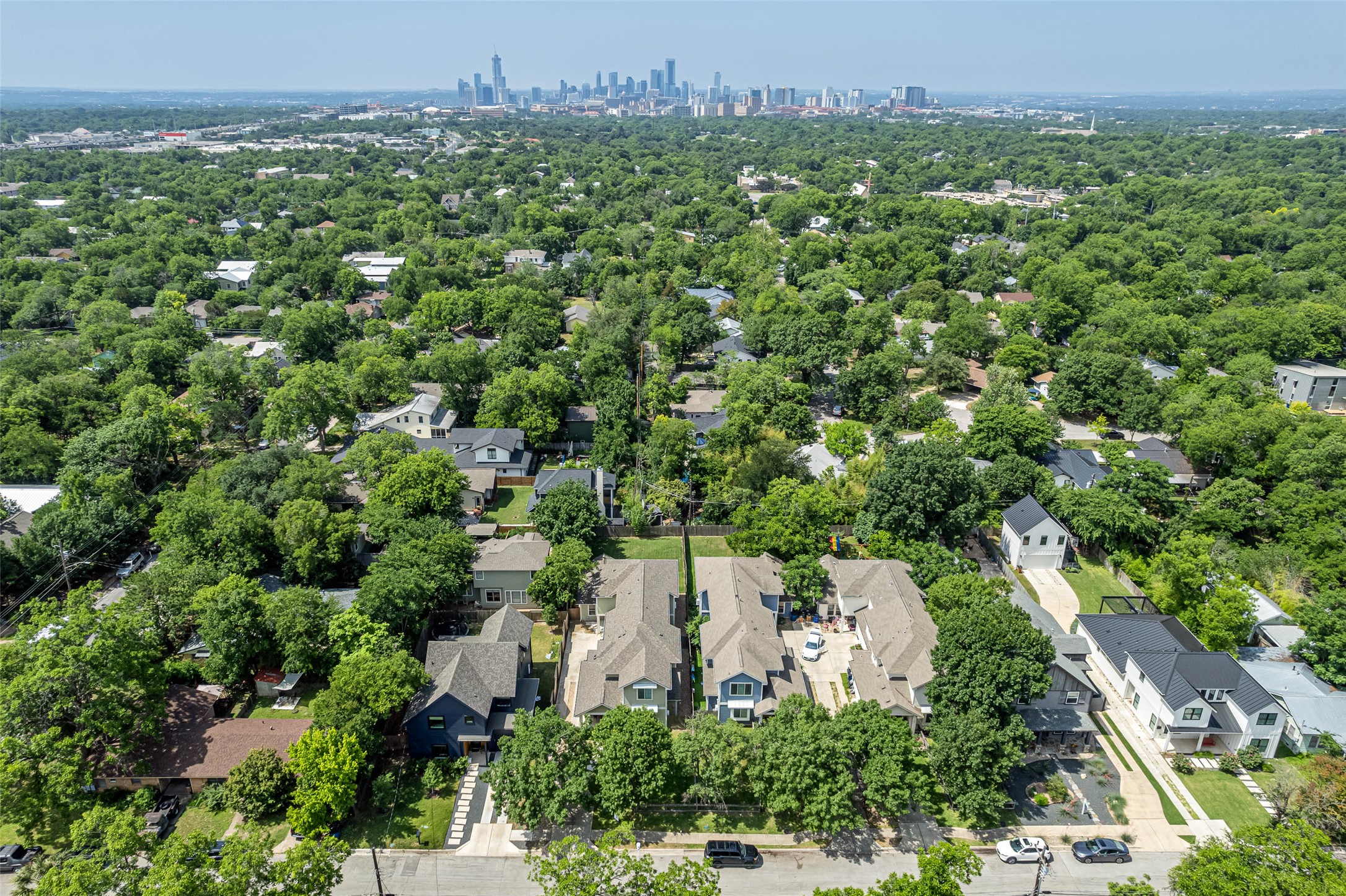 705 East 49th Street, Unit A Austin, TX 78751 - Photo 36 of 40 an aerial view of a house with a yard