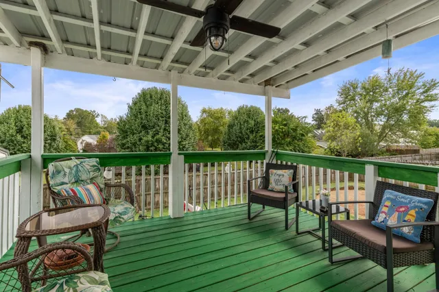 a view of a chairs in balcony