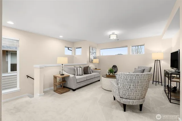 a living room with furniture and a couch