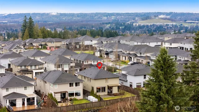 an aerial view of multiple house